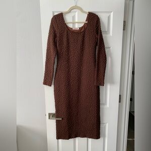 Ivy City Co. Chocolate textured dress